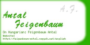 antal feigenbaum business card